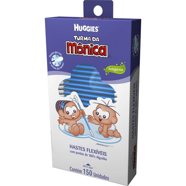 2 Hastes Flexíveis Turma da Mônica 150 Unidades - Huggies